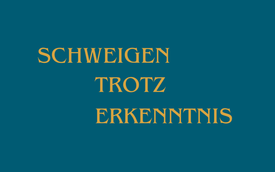 Warum du trotz Erkenntnis immer wieder schweigst